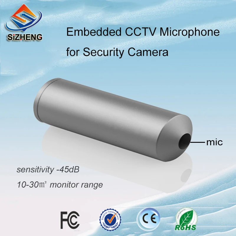 

SIZHENG COTT-C2 CCTV microphone audio monitor embedded CCTV voice pick up microphone for security camara system