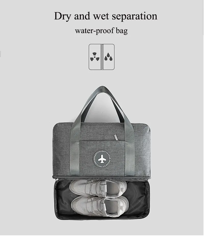 Мужская сухая и влажная сумка для багажа, дорожная сумка, Пляжная водонепроницаемая упаковка, кубики для женщин, для хранения купальников, сумка для выходных, фитнес-чемодан