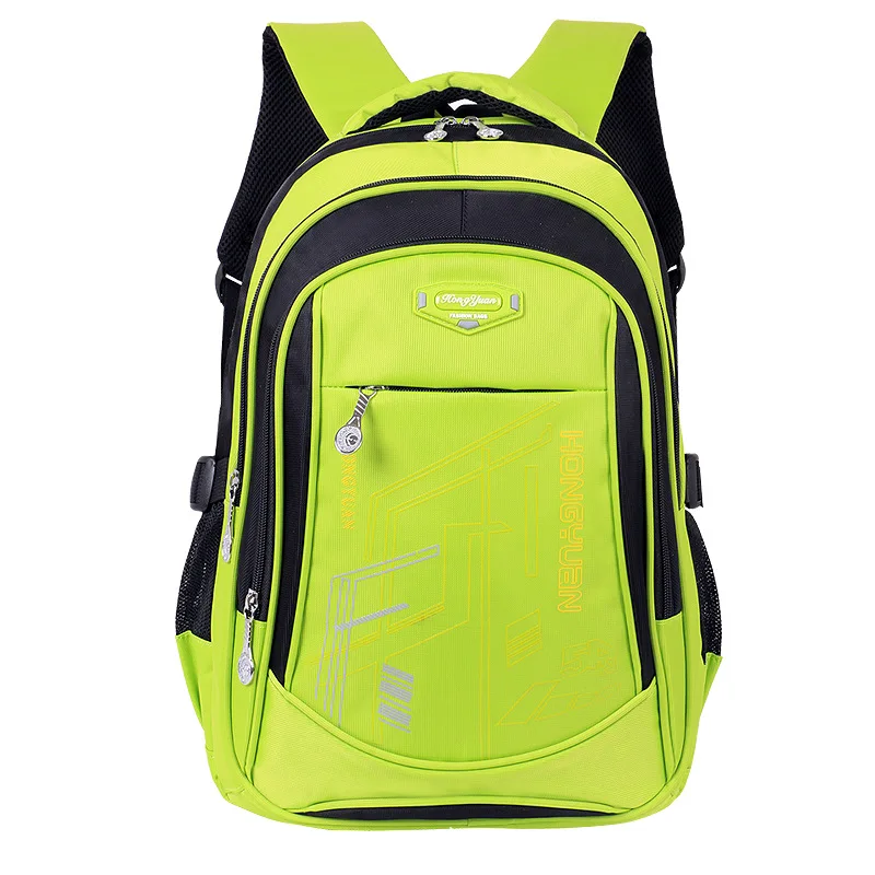 Непромокаемые детские школьные сумки для мальчиков для девочек ортопедический школьный рюкзак первичный детский Ранец Дети сумка для детей mochila infantil - Цвет: green