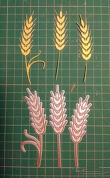 

3Pcs Wheats Die Metal Cutting Dies 3D Stencil Embossing DIY Scrapbooking Craft Photo Frame Invitation Cards Decor 74*120mm