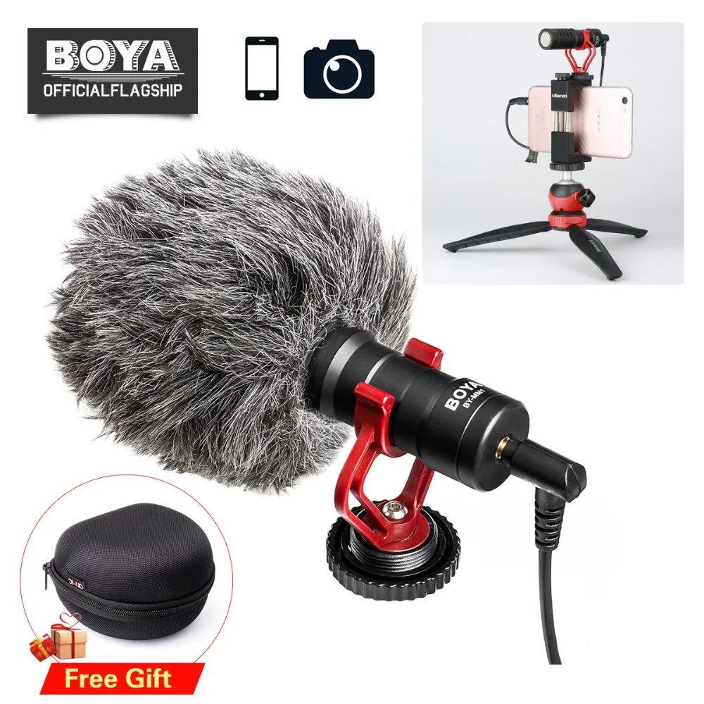 

BOYA BY-MM1 Microphone with Handle Rig for Smartphone Youtube Livestream Video Grip for iPhone X 8 7 Plus Huawei Xiaomi Samsung