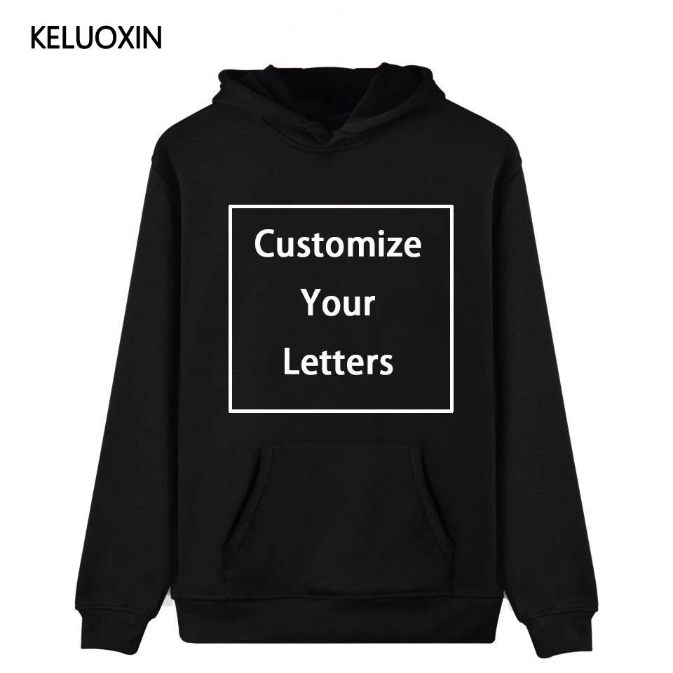 

KELUOXIN DIY Hoodies Men/Women Your Own Design Customize Logo Text Image Sweatshirt Get together Travel Couple Love Clothes
