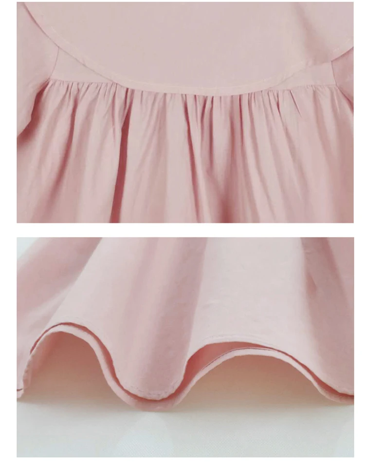 Простое розовое свободное платье в китайском стиле для девочек от 6 до 14 лет, платье с оборками с коротким рукавом для девочек-подростков летняя пляжная одежда детское платье