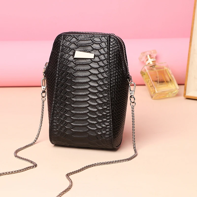 

2018 New Mobile Phone Bag Split Leather Fashion Female Mini Shoulder Bags Design Soft Phone Bag Women Small Messenger Bags