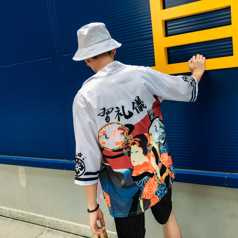 Японское кимоно юката Harajuku Винтаж Косплей костюмы традиционные халаты для