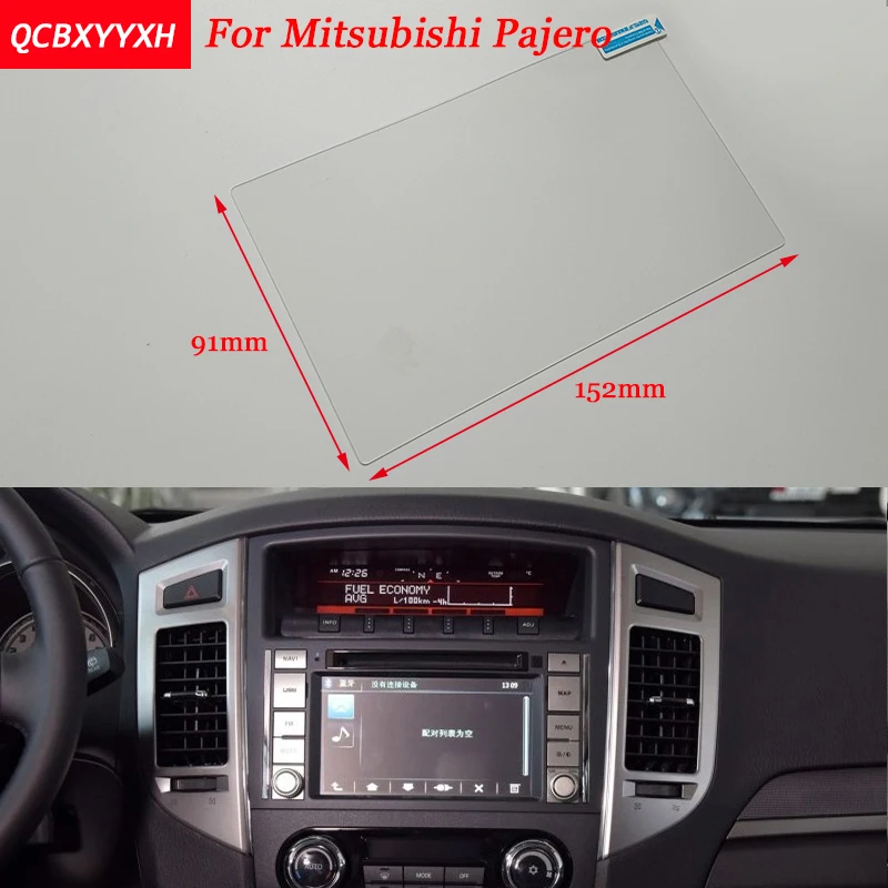 

Car Sticker 7 Inch GPS Navigation Screen Steel Protective Film For Mitsubishi Pajero Control of LCD Screen Car Styling