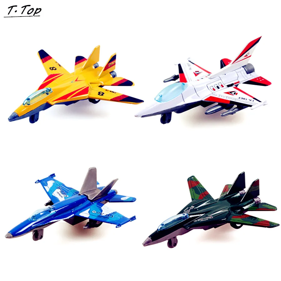 wheels mini cheap colorful alloy pull back airplane fighter jet model educational toy for children kids in diecasts toy vehicles from toys hobbies on