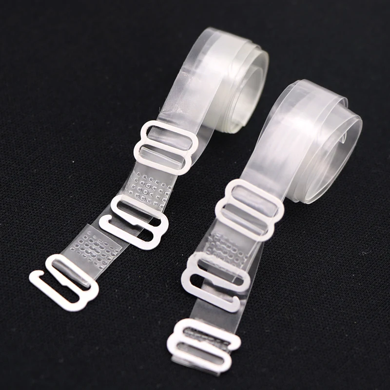 

5Pairs=10Pcs Metal Bra Straps Belt Women Elastic Invisible Transparent Shoulder Straps Baldric Adjustable Intimates Accessories