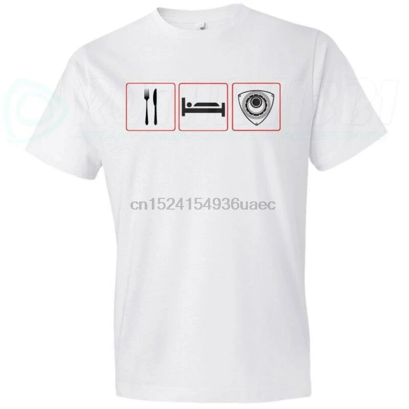 

EAT SLEEP ROTARY- WHITE TSHIRT Wankel Engine 12A 13B TURBO 20B MAZDA RX-7 RX-8