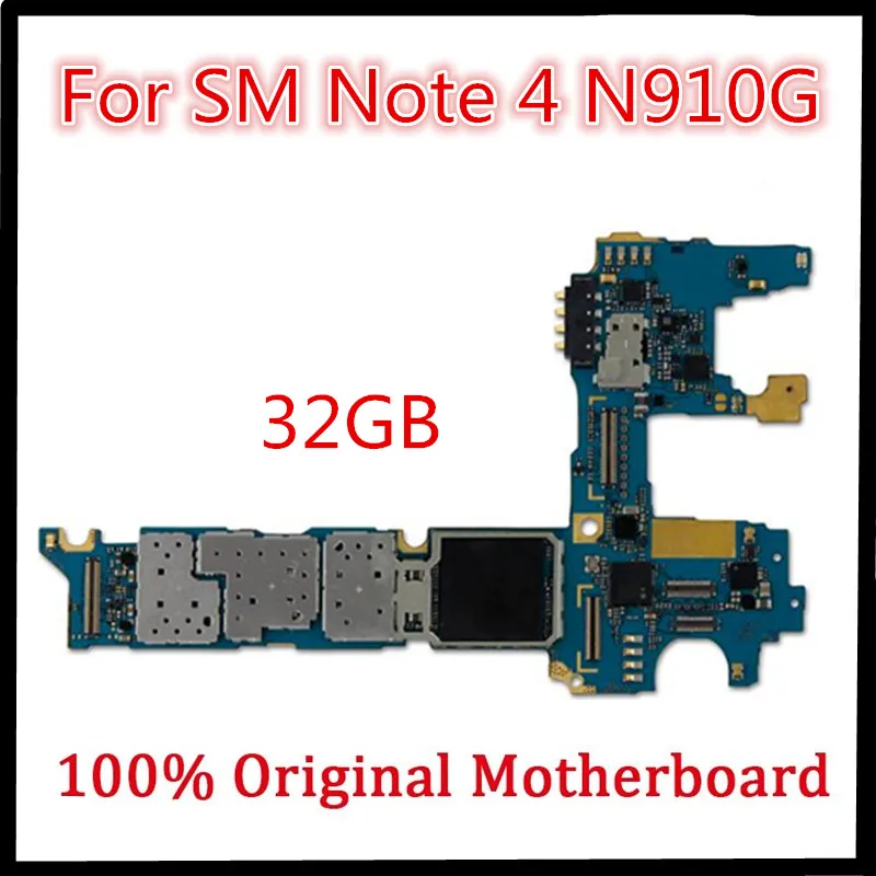 

Motherboard for Samsung Galaxy Note 4 N910G Europe Version Original Unlock Logic Board for Galaxy Note 4 N910G With Full Chips