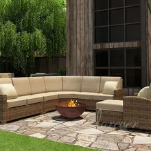 Горячая Распродажа года торговли обеспечение Сафари Открытый Королевский плетеная новейшие разработки диваном