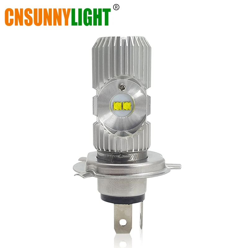 CNSUNNYLIGHT H4 P43t HS1 светодиодный фонарь для мотоцикла Hi/Lo 1400Lm двухлучевая лампа для скутера, фары для мотоцикла, байкерские огни Plug& Play 9-85 в