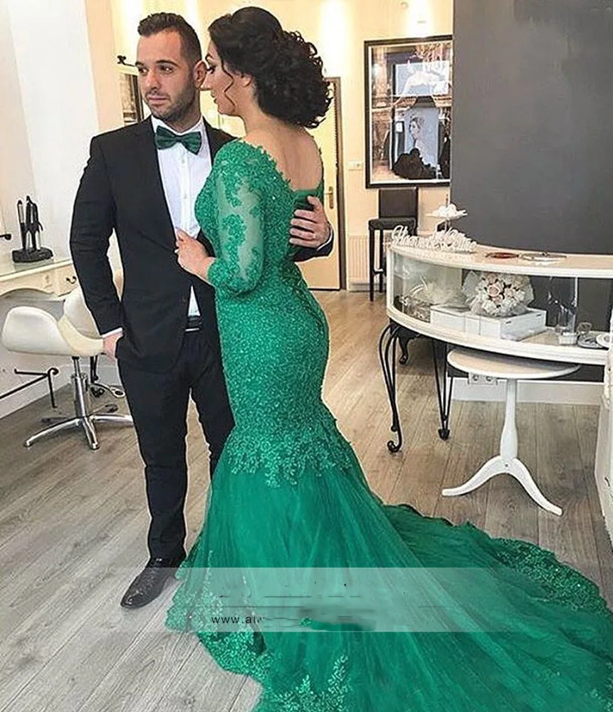 emerald green lace wedding dress