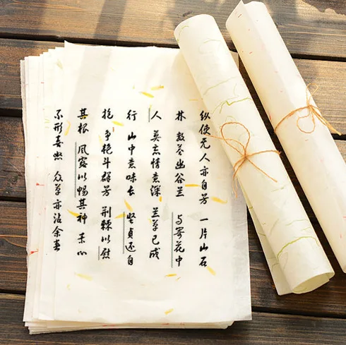 8 шт. китайский стиль свежий древний рифма канцелярские бумаги картина бумага растение ручной работы древняя бумага рисовая бумага Бланк