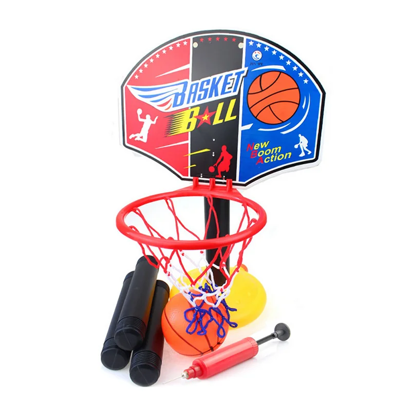

1 set Outdoor Toys Funny Game Toy Children Basketball Stand Set Ball Toy Balls Game Mini Basketball Basket HoopBaby Ball Sport