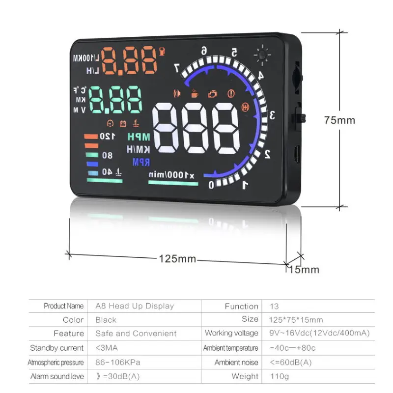 Liandlee полнофункциональный HUD Автомобильный дисплей для Ford Focus 2 2010- безопасный экран для вождения OBD данные проектор лобовое стекло