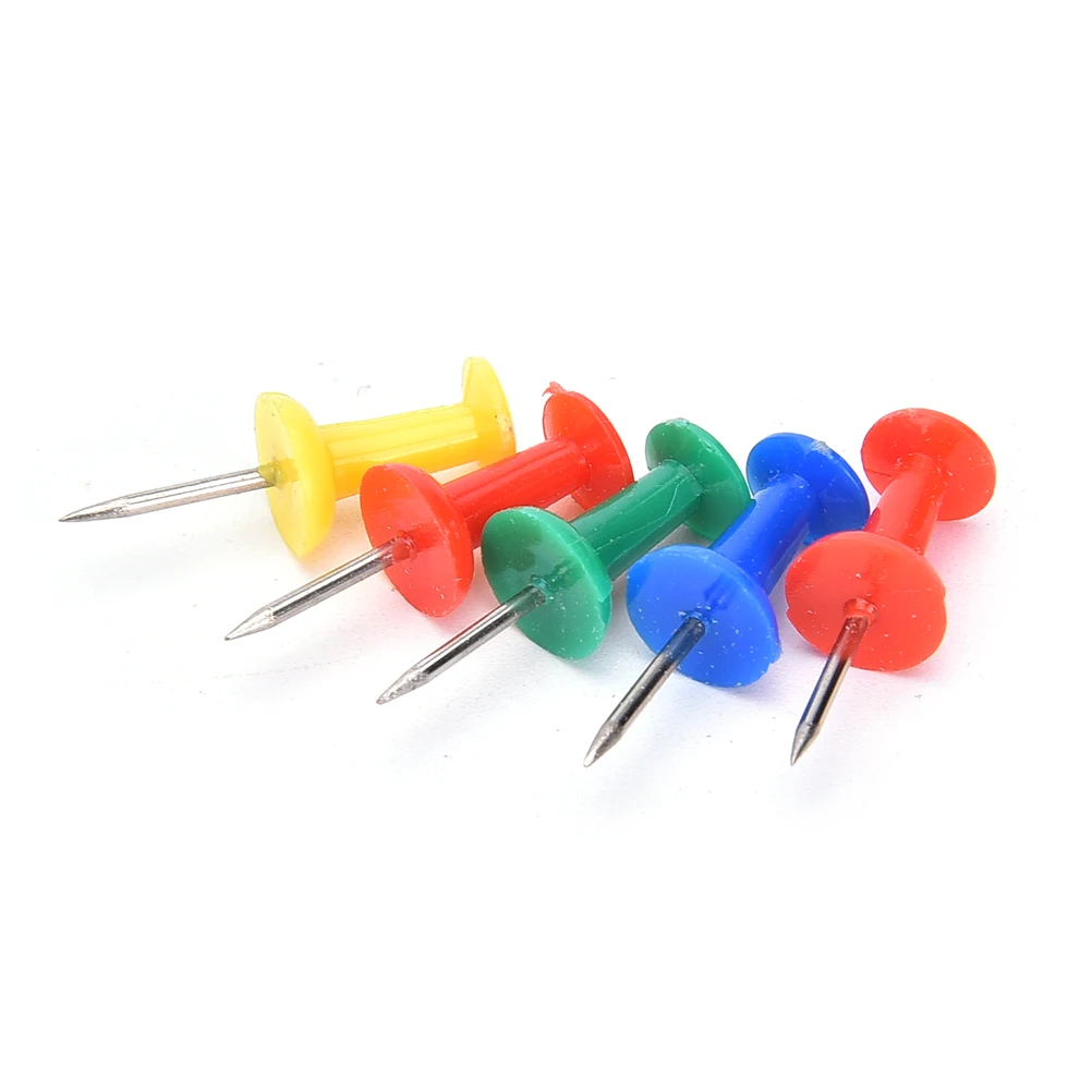 Assorted Making Thumb Tacks Multicolor Plastic Tacks Push Pins Cork Board Office School Stationery Supplies 80Pcs push pins