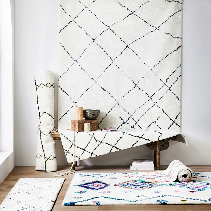 Новые ковры в скандинавском стиле для гостиной, спальни, детской комнаты, домашние мягкие ковры в стиле Марокко, коврик для двери, Роскошный Ковер