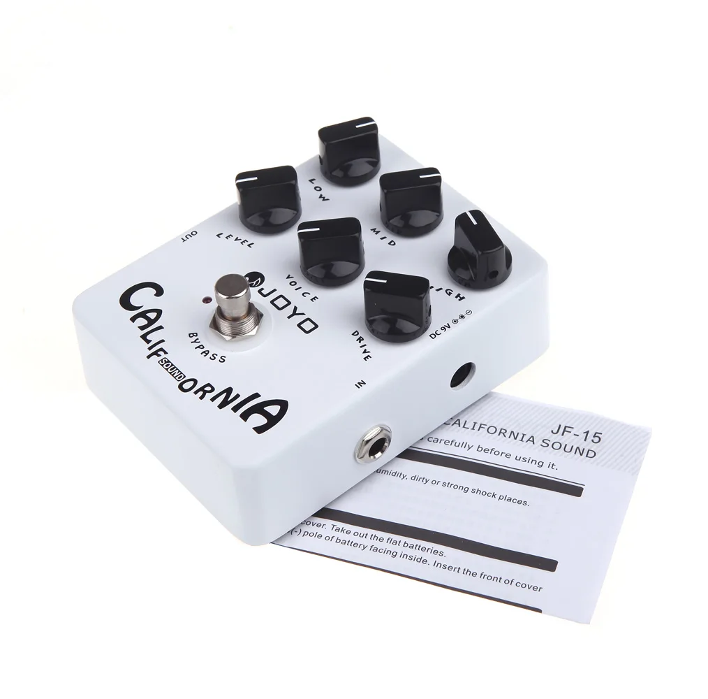 JOYO JF-15 California звуковая педаль эффектов для электрогитары True Bypass с золотым разъемом педали гитары и ручкой Mooer