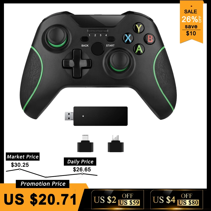 2.4G Wireless Controller For Xbox One Console For PC For Android smartphone Gamepad Joystick