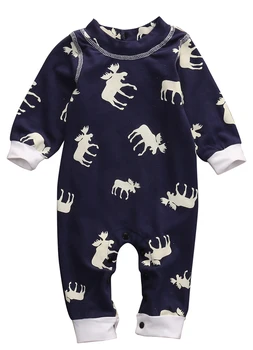 

Christmas Newborn Baby Boy Girl Cartoon Deer Romper Babies Festivel One-piece Outfits Clothes