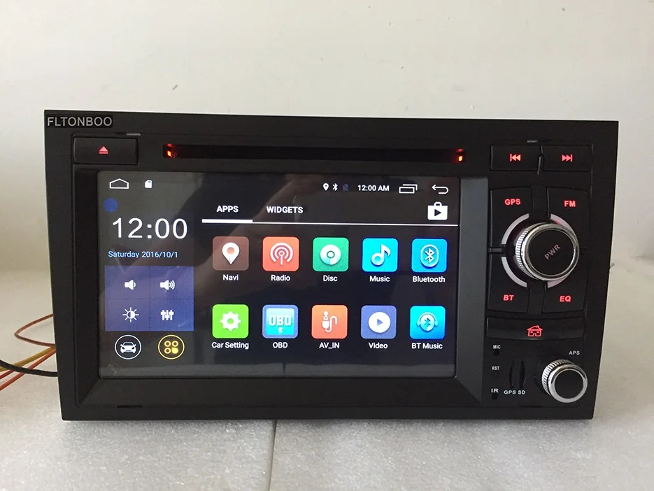 Flash Deal 7" Android 9 for AUDI A4 2din car dvd,gps navigation,wifi,radio,bluetooth,Steering wheel Canbus,free 8g map mic,touch screen 19