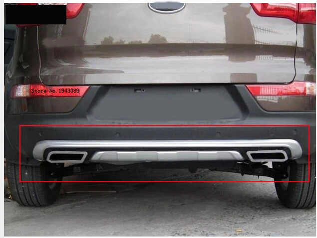 

ABS Front + Rear Bumper Protector Guard Skid Plate For 2011 2012 kia Sportager 2pcs
