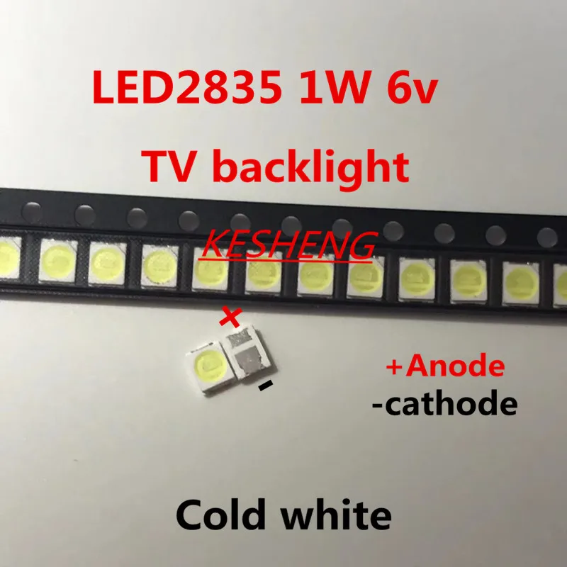 50pz/lotto Jufei 3528 SMD светодиодный 2835 6 V bianco Freddo 96LM для ТВ lcd Retroilluminazione Applicazione