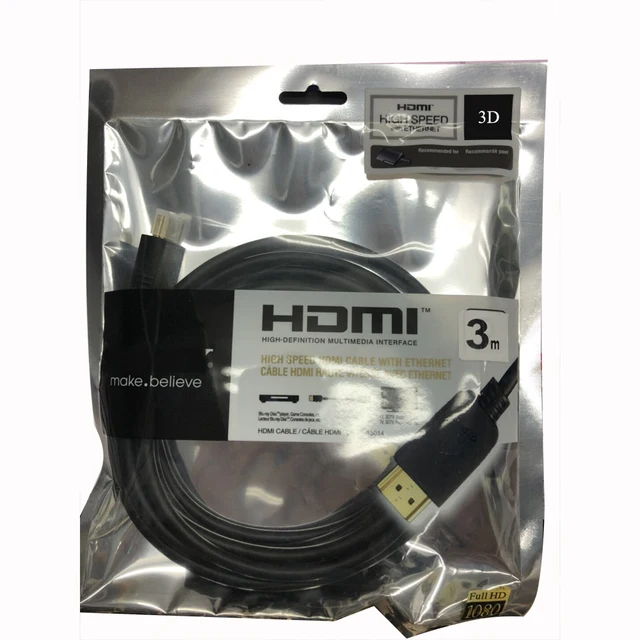 Special Offers 100PCS a lot High quality HDMI Cable 3m 1080P 3D HD TV Video for PS3 for Playstation 3