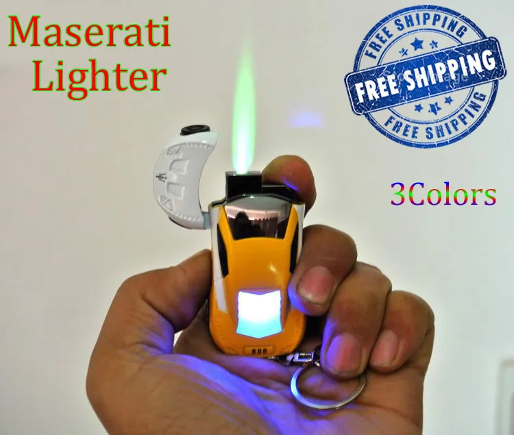 New Maserati Car Models Alloy Windproof Lighter Inflatable Lighters Key