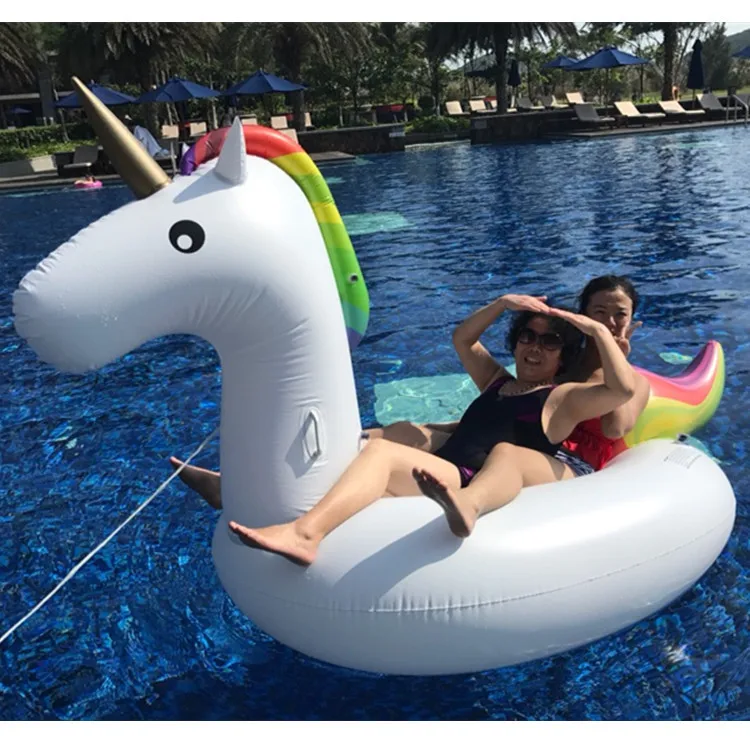

200CM Inflatable Unicorn Giant Pool Float Inflatable Swim Ring Pegasus Floating Adult Women Swim Float Gonflable Piscina Boias