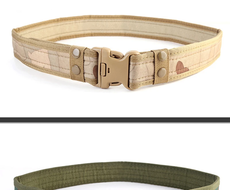 Combat 2 Inch Canvas Duty Tactical Sport Belt with Plastic Buckle Outdoor Military Army Fan Adjustable Hook & Loop Waistband (8)
