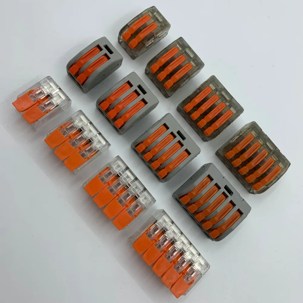 

Free Shipping (5pcs/lot) 222 WAGO mini fast wire Connectors,Universal Compact Wiring Connector,push-in Terminal Block PTC412-415
