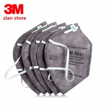 5 шт. 3 м 9041 Пыленепроницаемая маска с активированным углем анти-формальдегид KN90 пыль бактерии смога горная защитная маска
