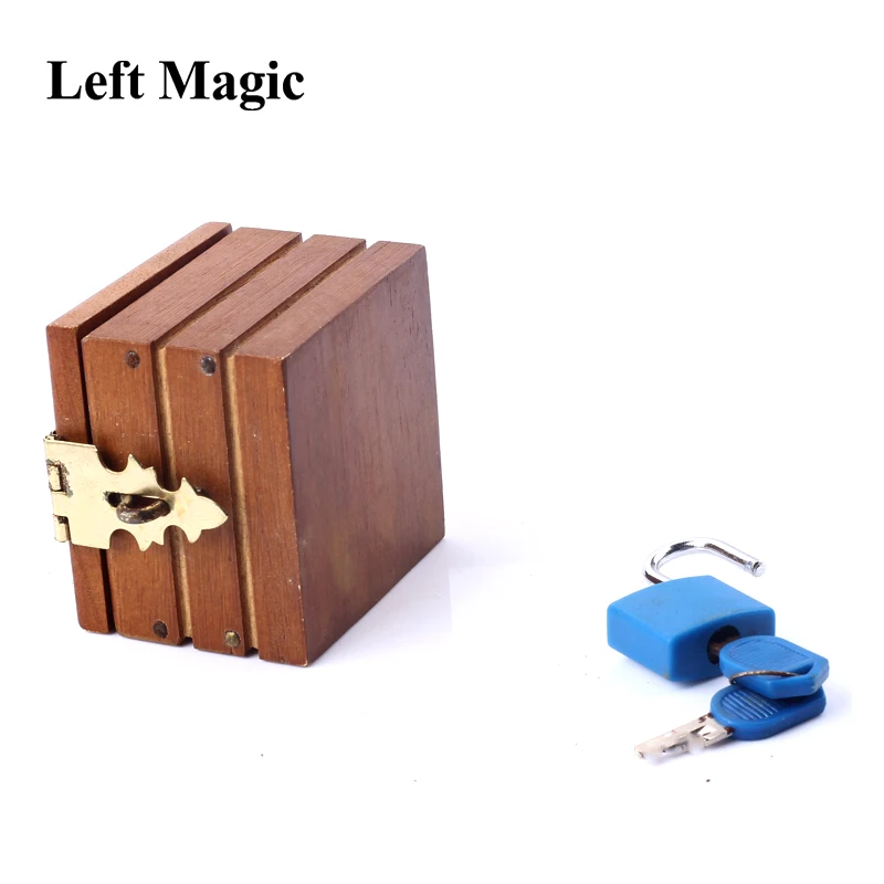Мини заблокированная коробка (чудо-коробка) волшебный трюк s предсказание деревянная коробка крупным планом волшебный трюк аксессуар