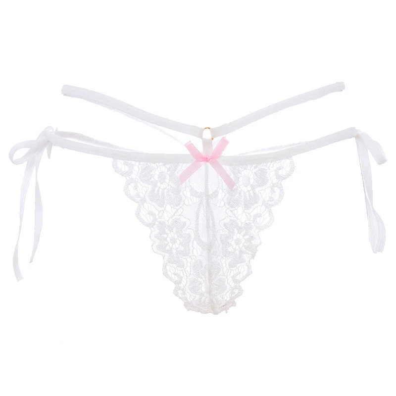

New Sexy Women's Underwear with Embroidered Sheer Lace Pants Low Waist Thong G String Panty