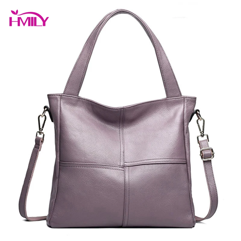 HMILY Women Shoulder Bag Genuine Leather Female Handbags Classic Socialite Messenger Bags Real ...