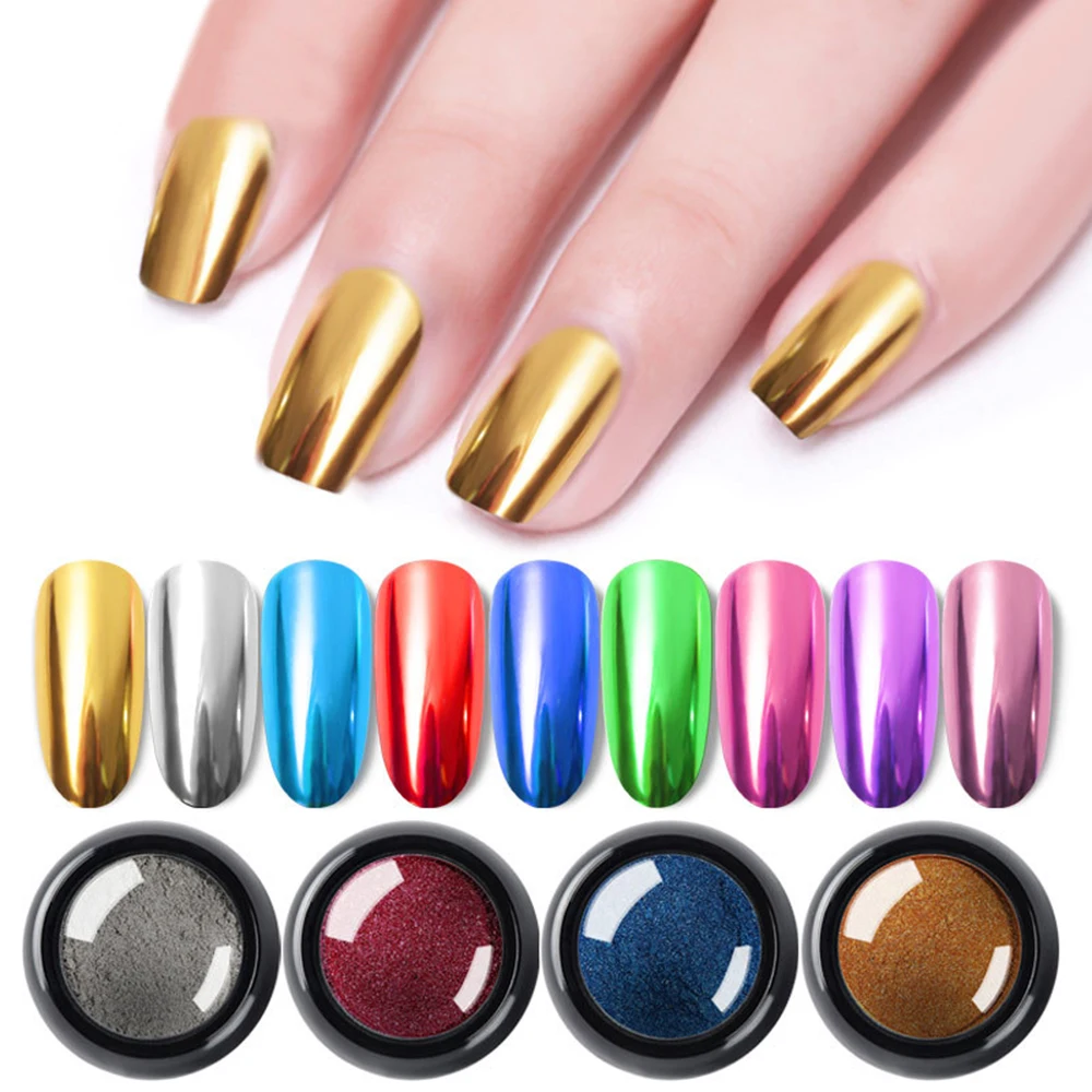 Super Bright Nail Titanium Powder Magic Mirror Powder Silver Mirror Flour Super Optical Metal Solid Color Plating Powder TSLM1