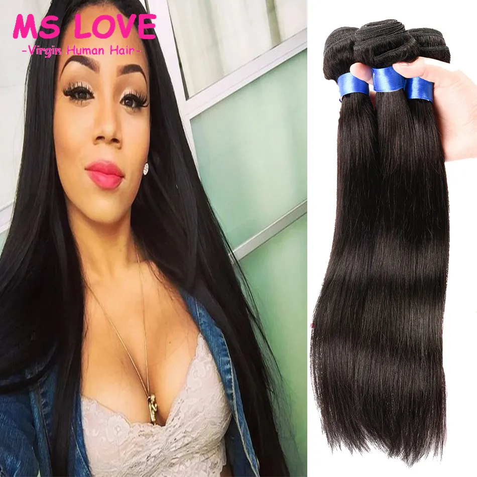 7a Straight Brazilian Hair Ms Love Hair Products Virgin Hair