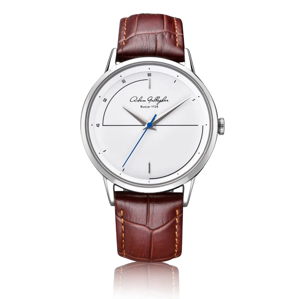 Adam Gallagher Sapphire Glass Swiss Rhonda Movement High Quality Casual Gift Watch Brown Leather Strap Adam Gallagher Sapphire Glass Swiss Rhonda Movement High Quality Casual Gift Watch Brown Leather Strap
