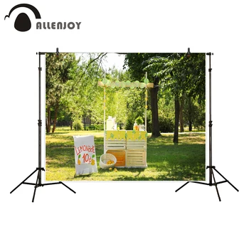 

Allenjoy lemon barn photography background grass tree spring backdrop photocall decor professional printed photobooth