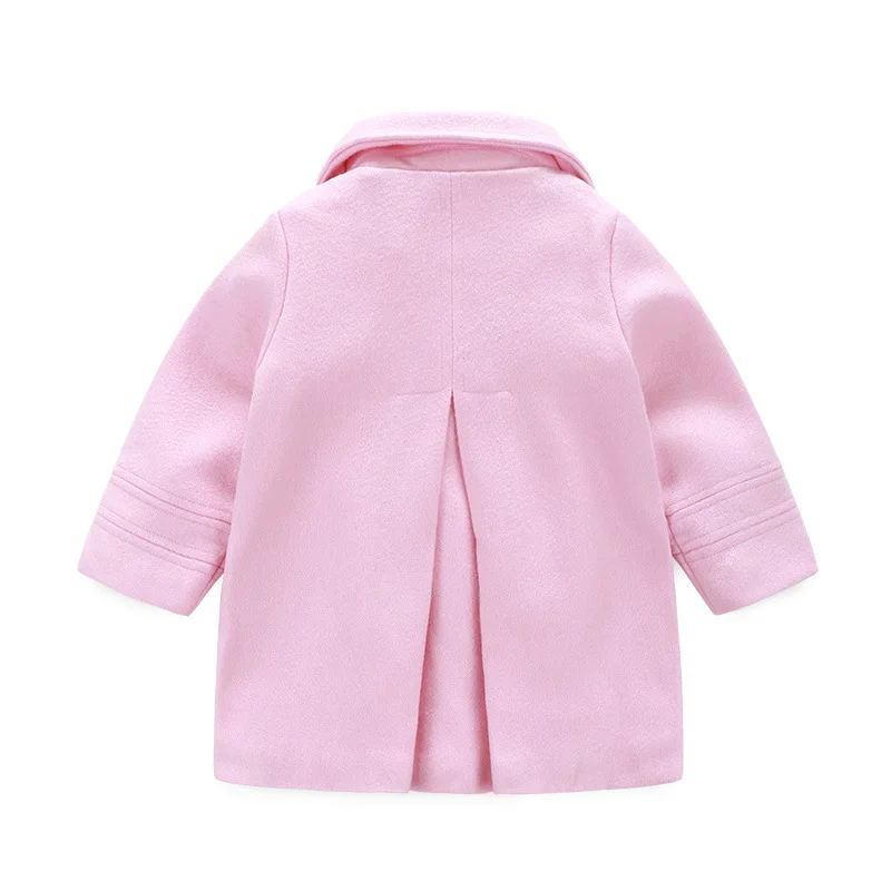 Импортные товары 2018 г. осень девочки милые розовые принцессы шерстяное пальто
