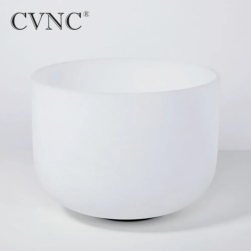 

CVNC 10" Note F Heart Chakra Tuned Frosted Quartz Crystal Singing Bowl