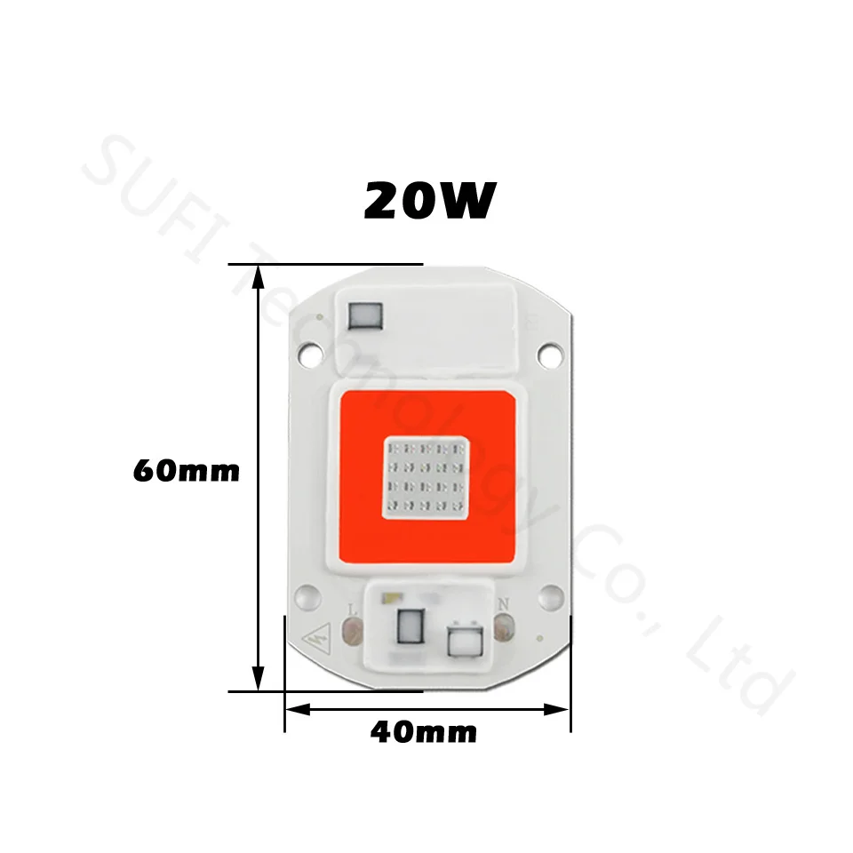 Smart IC светодиодный растет светильник 20 W 30 W 50 W AC220V полный спектр светать для Гидропоника в закрытом помещении Тепличный цветок семенное