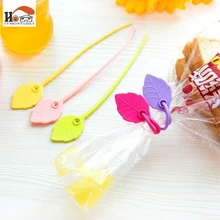 5 шт./партия, новинка, горячая Распродажа, бытовая практичная цветная форма с листьями, 17 см, силиконовая проволока, кабельная стяжка, пищевой мешок, уплотнительный зажим, высокое качество