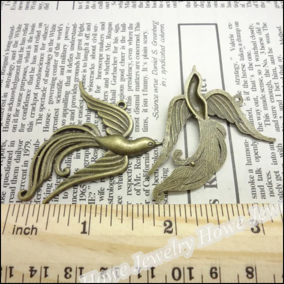 

5pcs Charms BirdS Pendant Bright Antique bronze Zinc Alloy Fit Bracelet Necklace DIY Metal Jewelry Findings