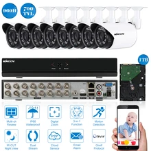 KKMOON 700TVL на открытом воздухе безопасности Камера Системы 16CH полный 960 H/D1 CCTV DVR, HDMI цифровой видеорегистратор Onvif видео Регистраторы+ 1 ТБ HDD 8* ИК CCTV Камера