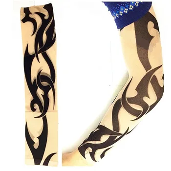

Punk Fake Crown Temporary Tattoos Sleeves 1Pcs S Nylon Elastic Arm Stockings 25 different styles to Choose Free Shipping New