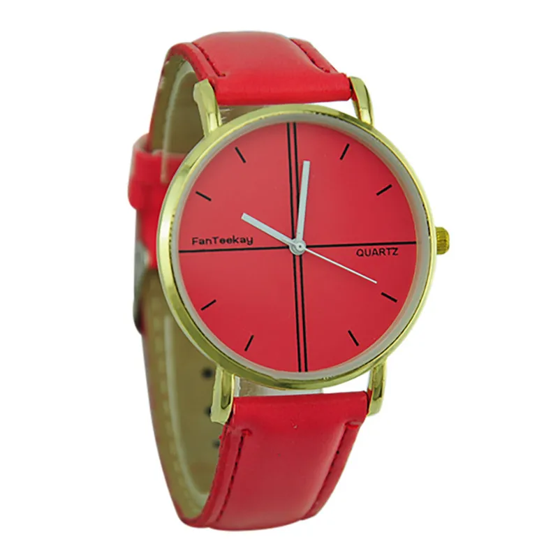 Fashion women watches bracelet watch ladies Simple Scale Simulation Leather band Thin Men And Women Quartz watch clock 3M30#N (12)
