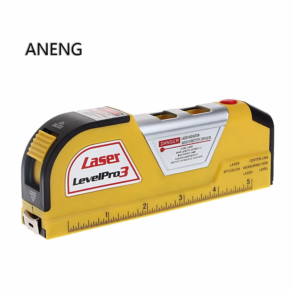 

ANENG LV02 Laser Level Horizontal Vertical Line Measuring Tape Tester/ Ruler
